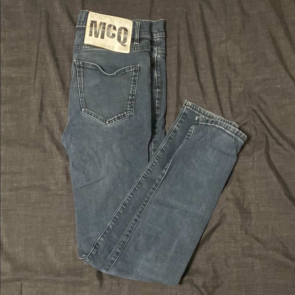 McQ by Alexander McQueen Blue Skinny Jeans